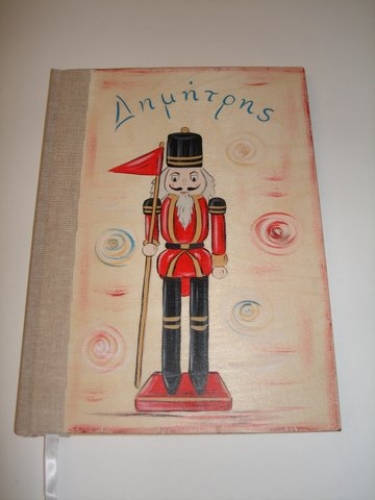 Hand-painted Wooden Christening Wish Book. 