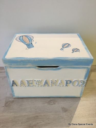 Hand-painted Wooden Toy Boxes