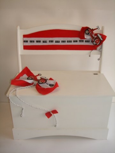 Hand-painted Wooden Bench Boxes