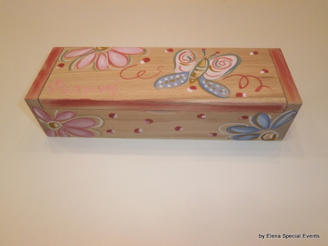 Hand-painted Wooden jewelry box.