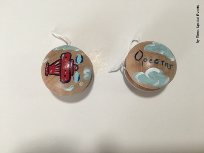 Hand-painted Wooden Yoyos for Christening Favors