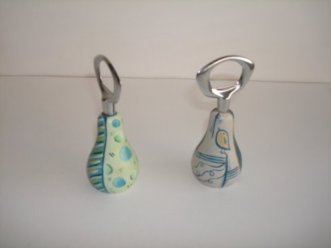 Hand-painted wooden opener.
