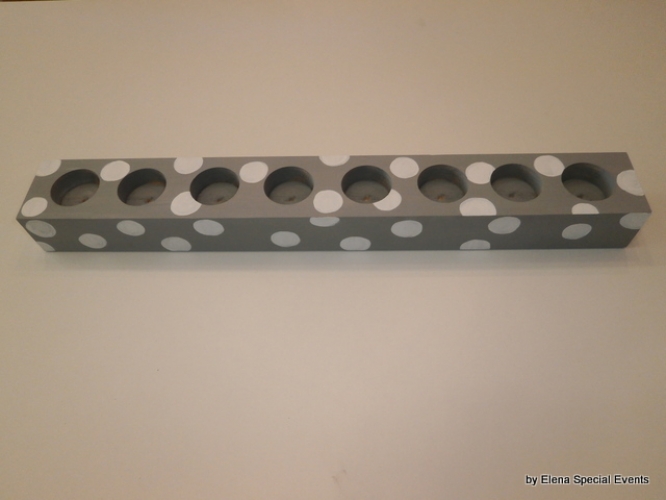 Χειροποίητο Ξύλινο Κηροπήγιο