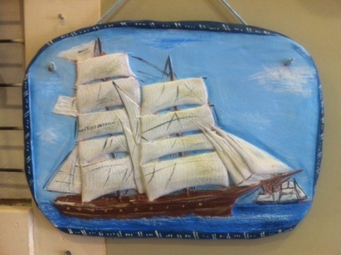 Handmade Ceramic Repousse Plate.