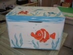 Hand-painted Wooden Toy Boxes