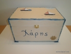Hand-painted Wooden Toy Boxes