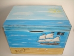 Hand-painted Wooden Toy Boxes