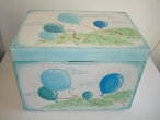 Hand-painted Wooden Toy Boxes