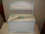 Hand-painted Wooden Toy Boxes