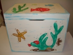 Hand-painted Wooden Toy Boxes