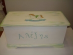 Hand-painted Wooden Toy Boxes