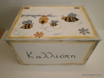 Hand-painted Wooden Toy Boxes