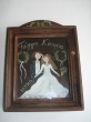 Hand-painted Wreath Box Groom & Bride
