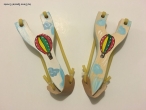 Hand-painted Wooden Slings for Christening Favors