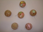 Hand-painted Wooden Yoyos for Christening Favors
