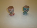 Hand-painted wooden egg cup.