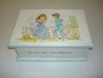 Hand-painted Wooden jewelry box.