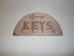 Hand-painted wooden key hanger (bees).