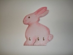 Hand-painted wooden key hanger (rabbit).