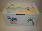 Hand-painted Wooden Toy Boxes