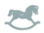 Μεταλλικό Αλογάκι Καρουσέλ για Μπομπονιέρα Βάπτισης.